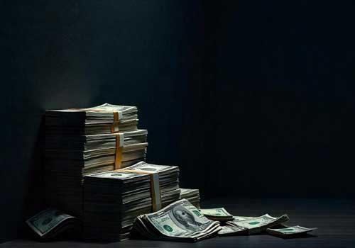 A stack of money representing financial investigation