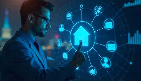 Investigator using advanced tech tools to track financial and digital assets