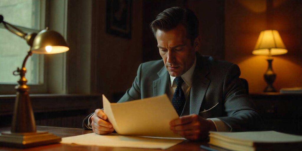 Private investigator closely examining evidence related to a suspected infidelity case