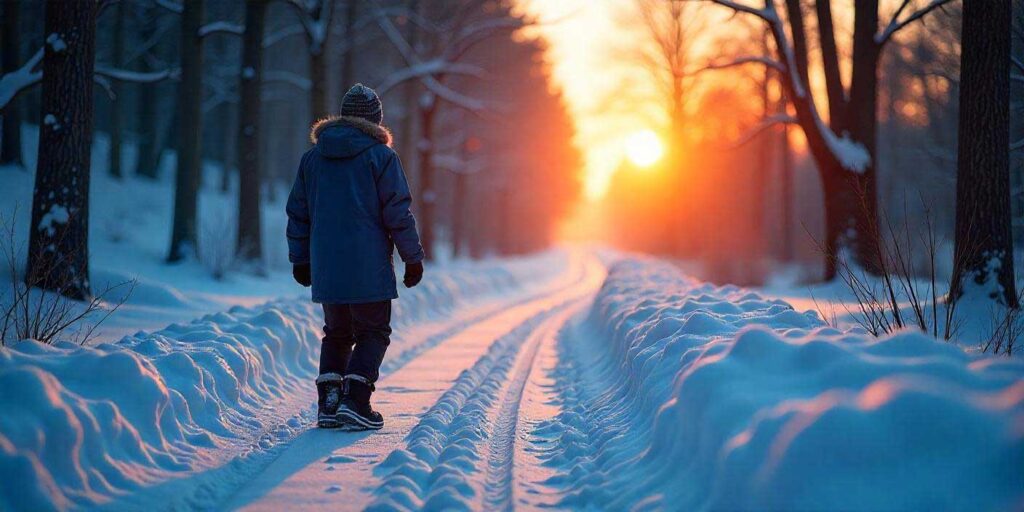 Lonely person standing in a snowy setting, symbolizing isolation in a relationship